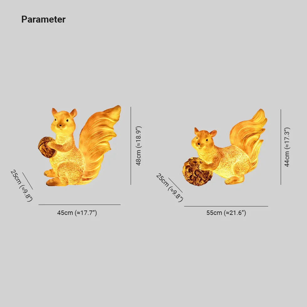 Squirrel Design Modern Garden Decorative LED Floor Lamp - Outdoor & Indoor Lighting for Patio, Living Room, Bedroom Decor