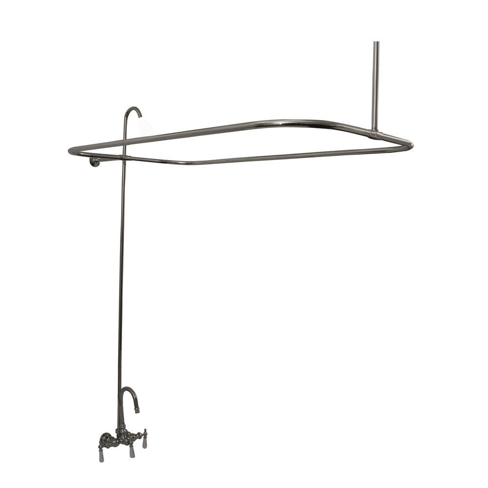 Cast Iron Tub to Shower Conversion Kit with Gooseneck Spout - Bathroom Remodeling Solution for Vintage Tubs (Ideal for Small Bathrooms & Seniors)