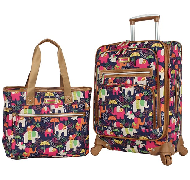 Lily Bloom Floral Print Handbag for Women - Large Capacity Tote Satchel Shoulder Bag - Perfect for Work, Travel & Everyday Use