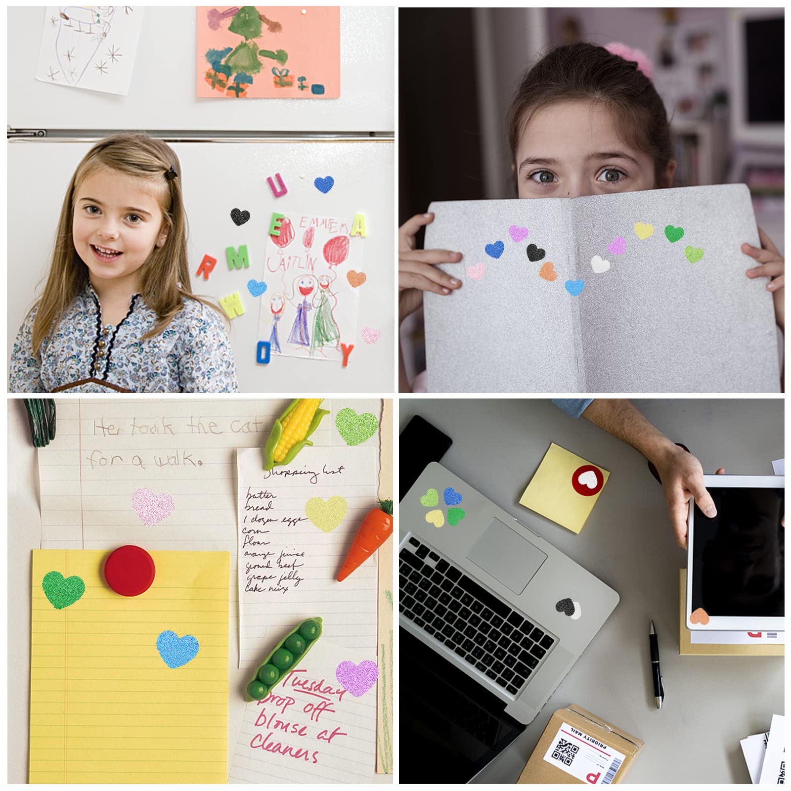 1 Inch Heart Hole Punch with 10 Color Craft Stickers - Paper Punch Shapes for Kids DIY Scrapbooking, Card Making & Handmade Crafts - Perfect for School Projects, Art Supplies & Creative Gift Wrapping