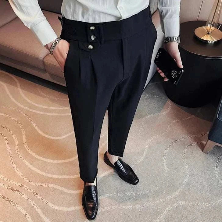 Slim Fit Suit Pants for Men - Elegant Formal Trousers for Business, Office & Special Occasions