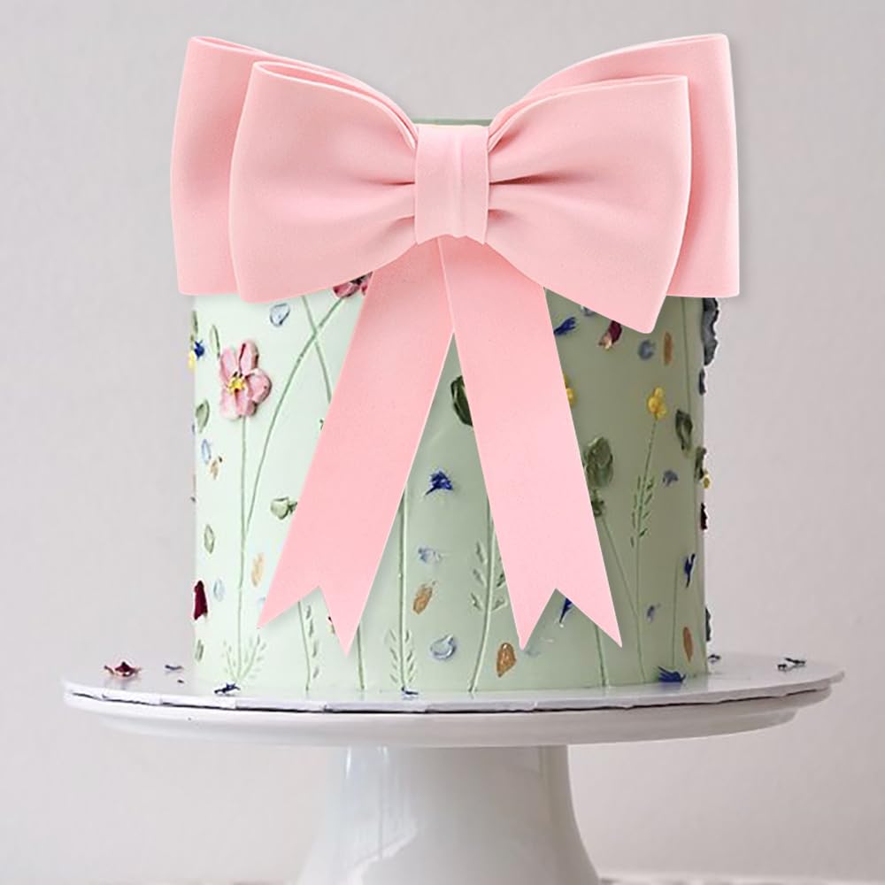 Large Pink Bow Cake Topper for Women - EVA Foam Bowknot Decoration for Birthday, Wedding, Baby Shower & Princess Cakes - Party Supplies & Cake Decorating Kit