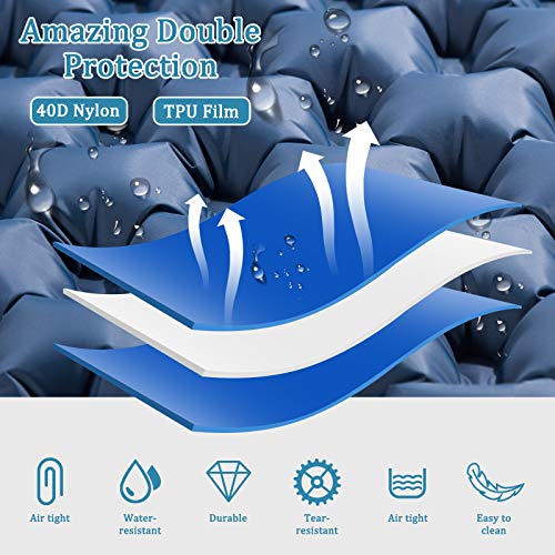 Ultra-Light Inflatable Camping Sleeping Pad - Single Size with Foot Pump for Backpacking, Hiking & Outdoor Adventures - Perfect for Tents, RVs & Travel