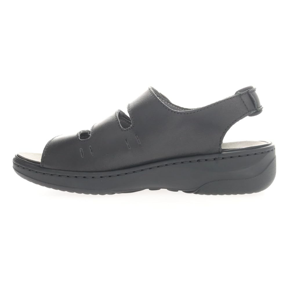 Propet Women's Breezy Walker Slingback Strappy Casual Sandals - Comfortable Low Heel 1-2 Inch - Black | Perfect for Walking, Travel & Everyday Wear