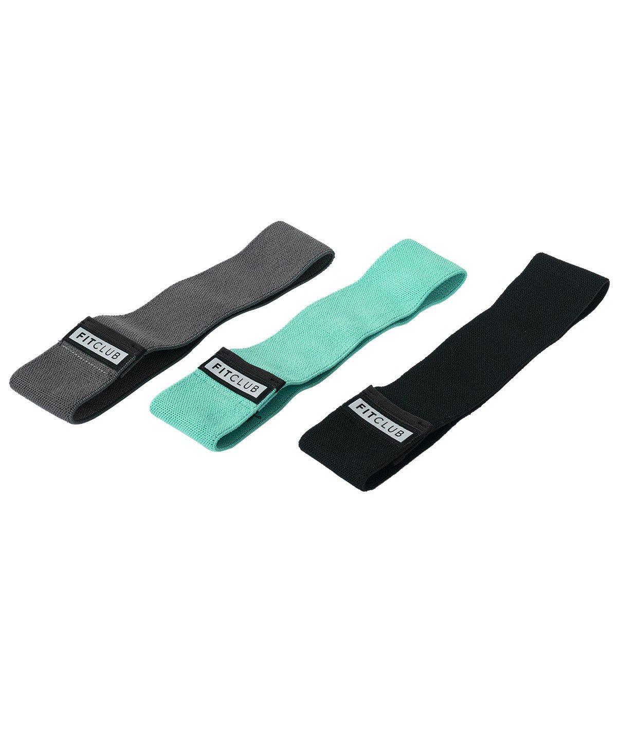 FitClub Woven Micro Resistance Bands Set of 3 - Light/Medium/Heavy for Home Workout, Yoga, Pilates & Physical Therapy | Portable Exercise Equipment for Strength Training & Muscle Toning