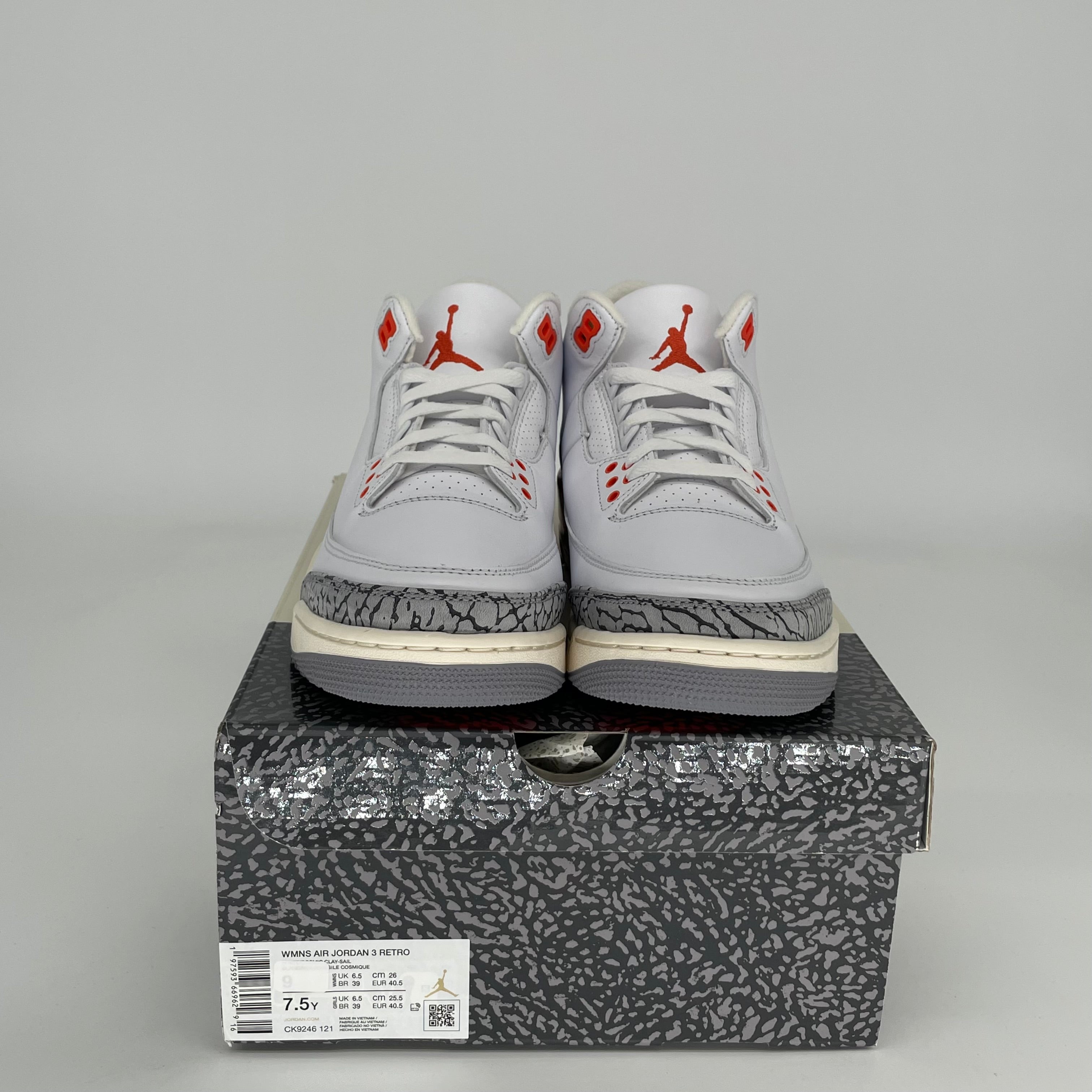 AIR JORDAN 3 Georgia Peach Women's Sneakers Size 7.5/9W - Style CK9246-121 | Basketball Shoes for Women, Casual Streetwear Fashion