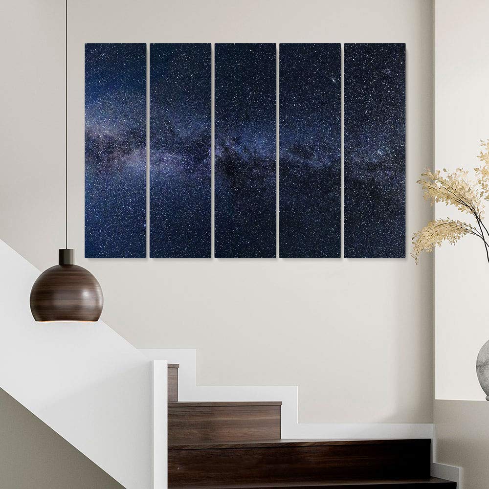 NASA Space Planets Astronomy Solar System Canvas Wall Art - 5 Piece Galaxy Hubble Universe Print Set, Office & Home Decor, Ready to Hang | Made in USA | Perfect for Astronomy Lovers, Classroom Decor & Science-Themed Room Design