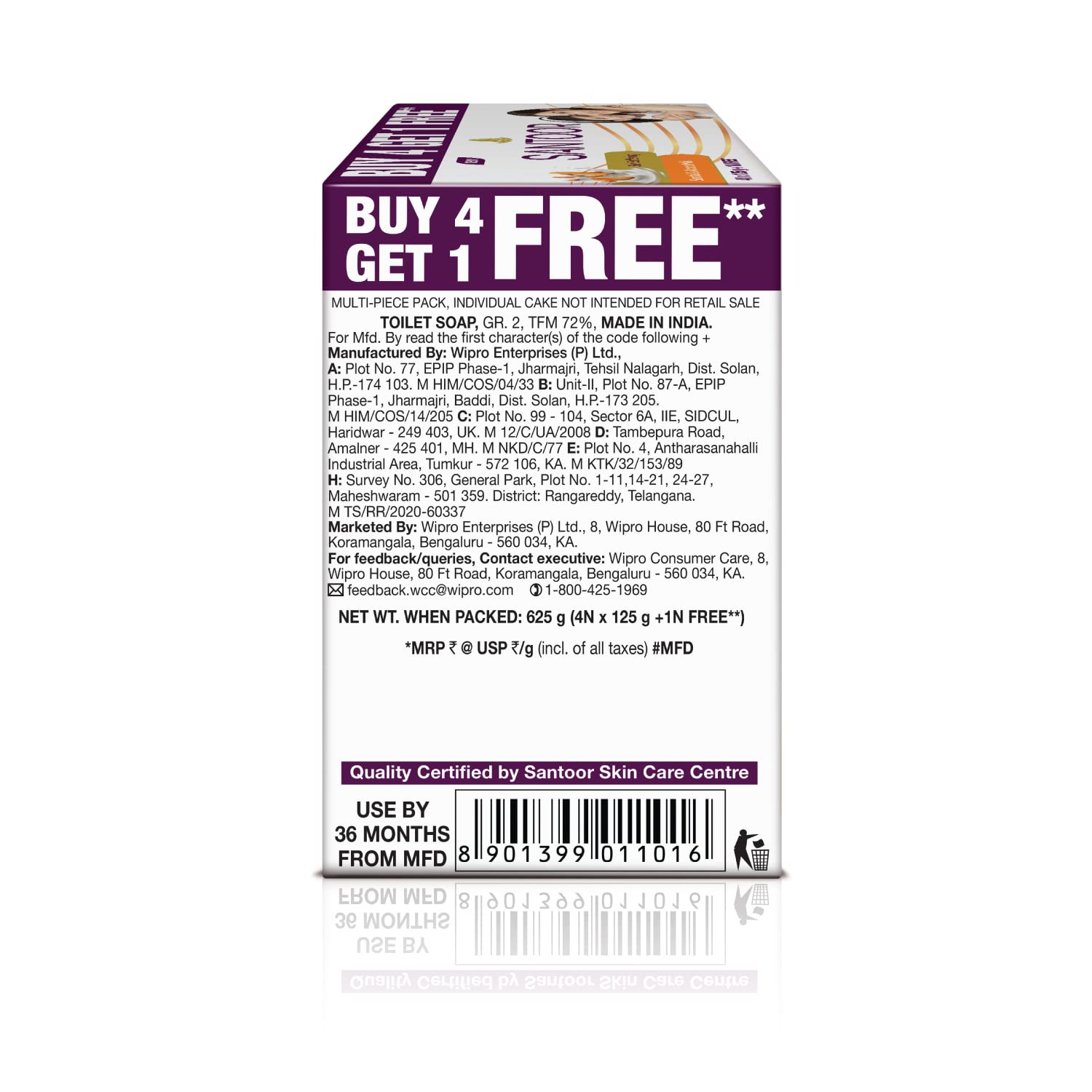 Santoor Aloe Fresh Soap 125g (Pack of 6) & Santoor Sandalwood Almond Milk Soap 125g (Buy 4 Get 1 Free) - Natural Skin Care for Dry & Sensitive Skin - Perfect for Daily Cleansing & Moisturizing