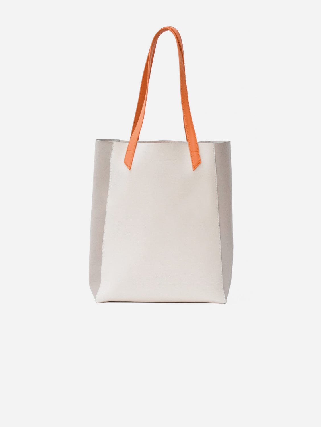 Lightweight Vegan Leather Everyday Tote Bag for Women - Stylish Tricolor Orange Design | Perfect for Work, Shopping & Travel