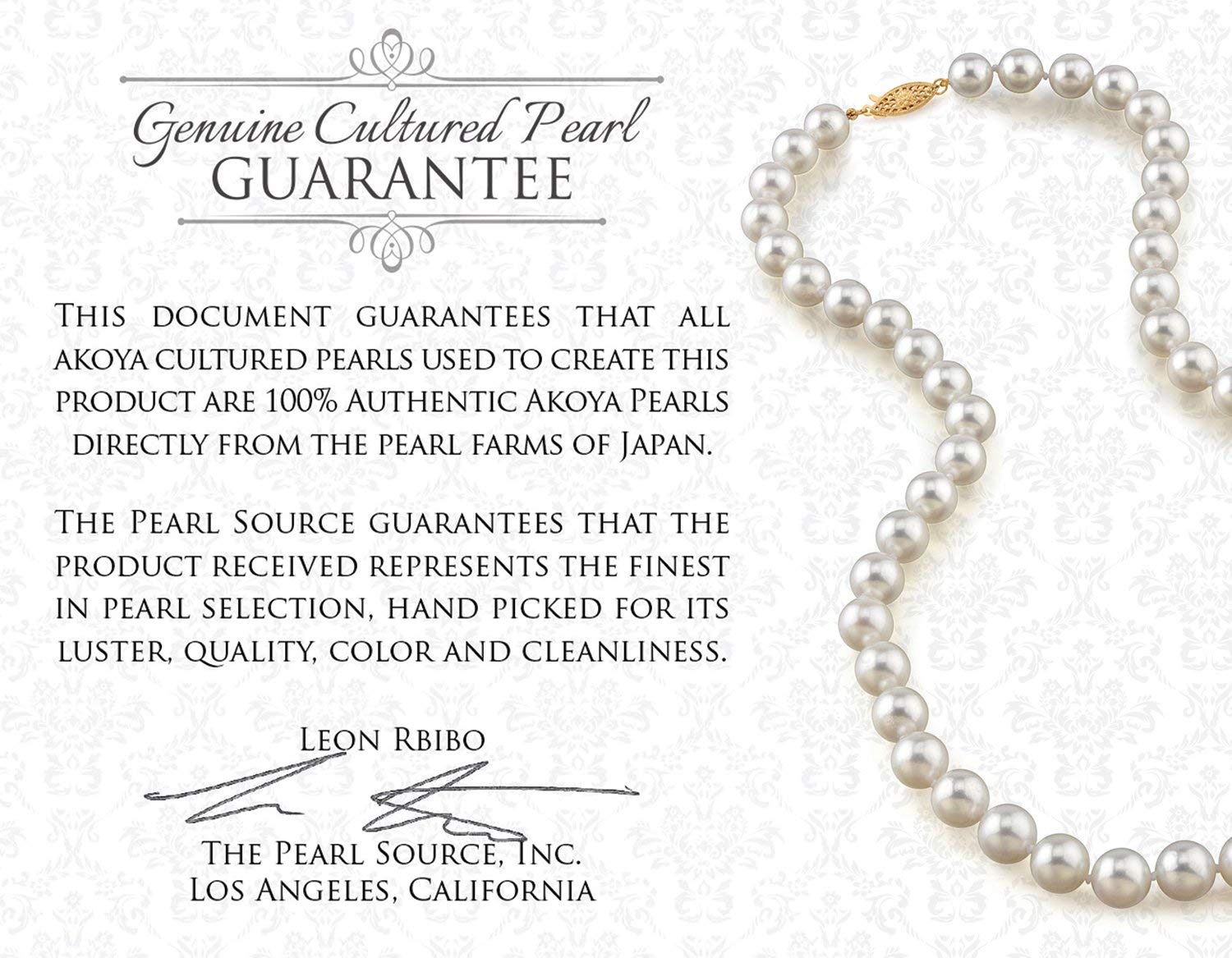 AAA Quality 14K Gold White Akoya Cultured Pearl Jewelry Set for Women - 18