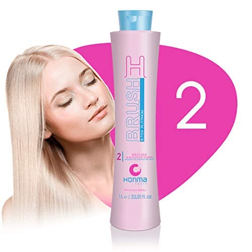 Brazilian Keratin Hair Treatment Brush - H-Brush Btox Honma Tokyo 2L | Professional Straightening & Smoothing System | 100% Straight Hair with Volume Control | Includes $30 Free Gifts | Perfect for Salon-Quality Hair at Home or Professional Styling