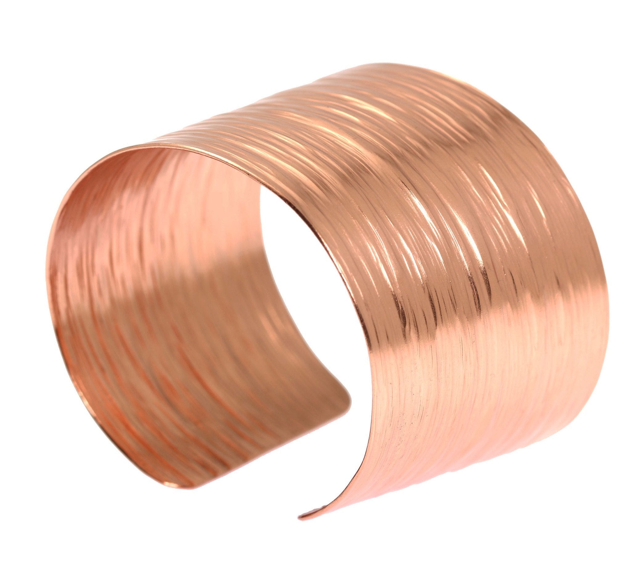 Vintage Chased Copper Bark Cuff Bracelet for Women - Handcrafted Boho Jewelry - Perfect for Festivals, Weddings & Everyday Wear