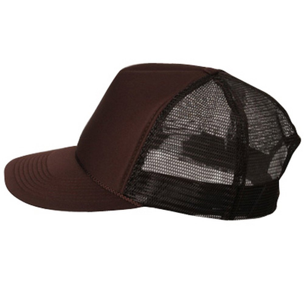 Breathable Summer Foam Mesh Trucker Hat - Chocolate Brown for Outdoor Activities, Hiking, and Casual Wear