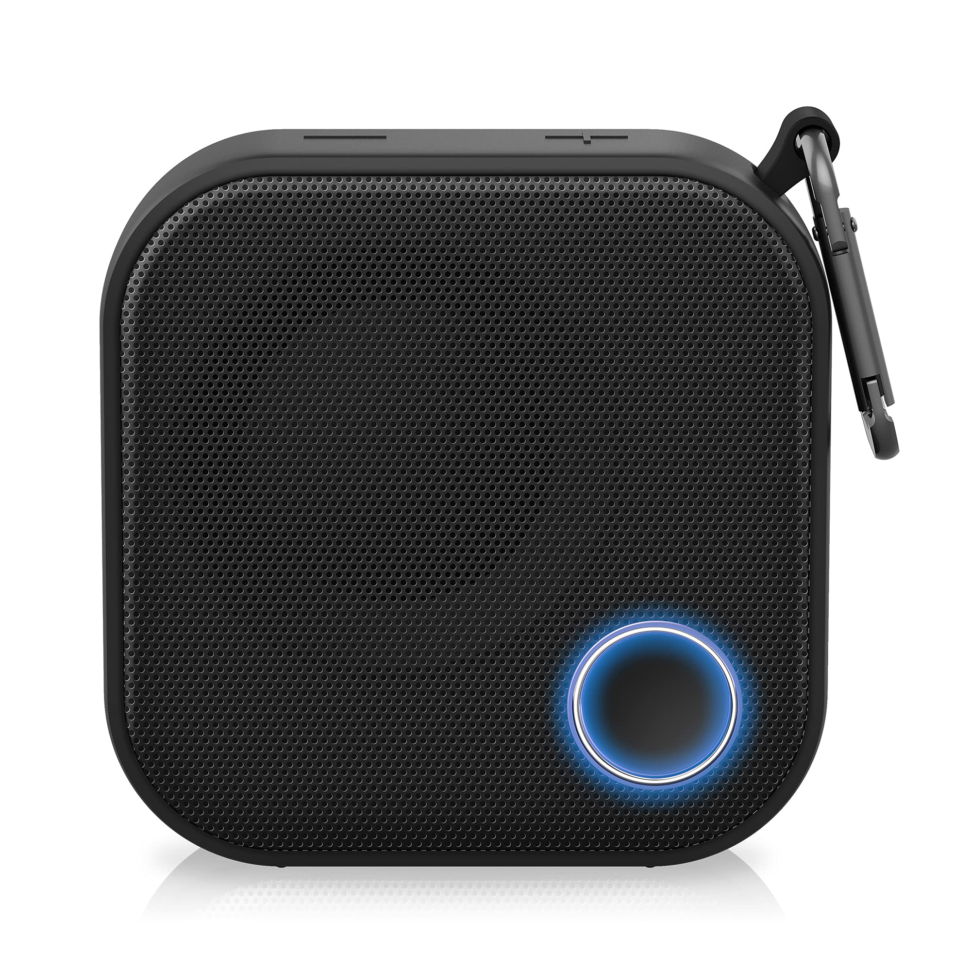Brookstone IPX7 Waterproof Bluetooth Speakers, Portable Wireless Speaker with Carabiner Clip, Tap to Link Multi-Room Audio, Ideal for Outdoor Adventures, Home Office, and Desktop Monitor Setup