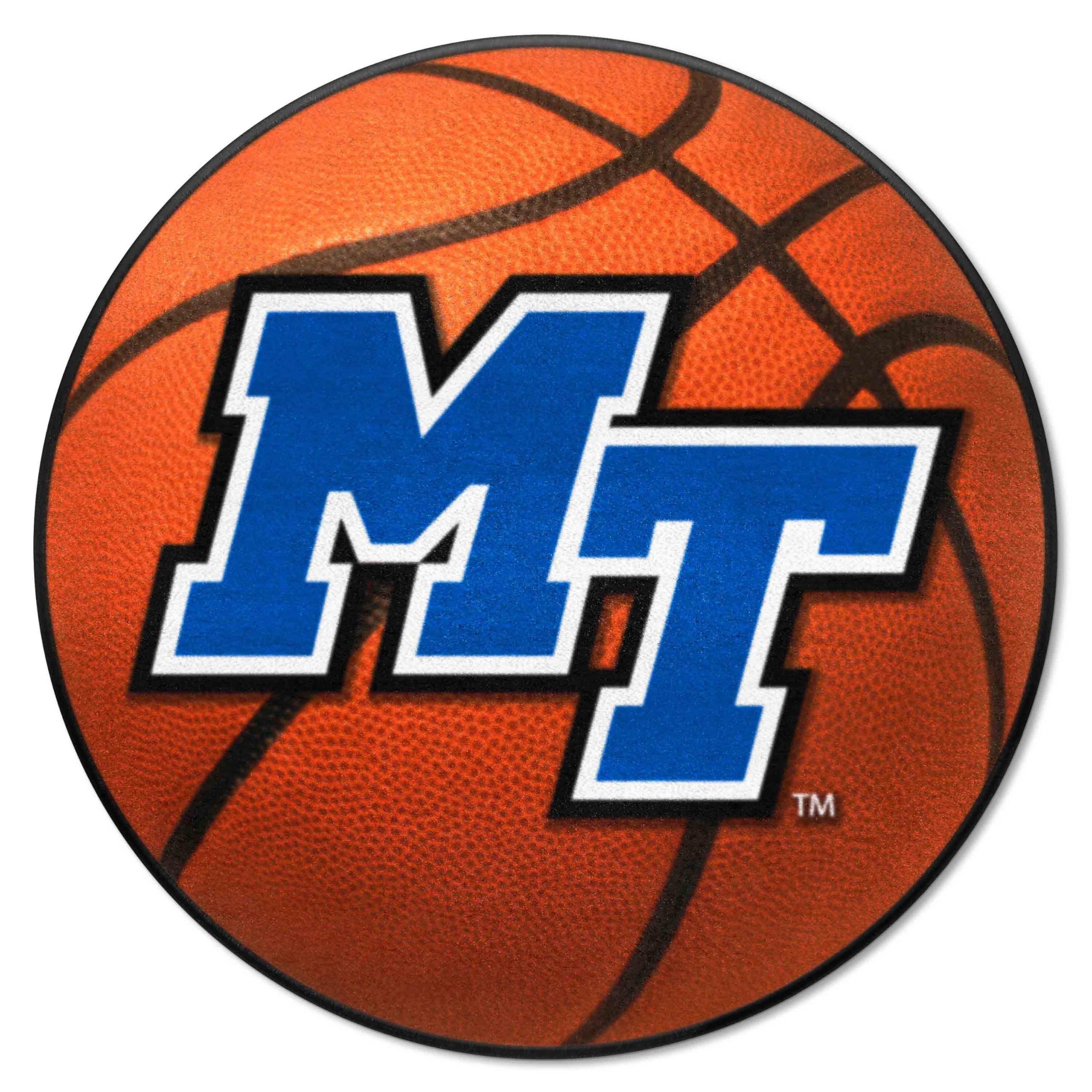 Fanmats Blue Raiders Basketball Rug - 27in, Team Design for Sports Fans & Game Room Decor