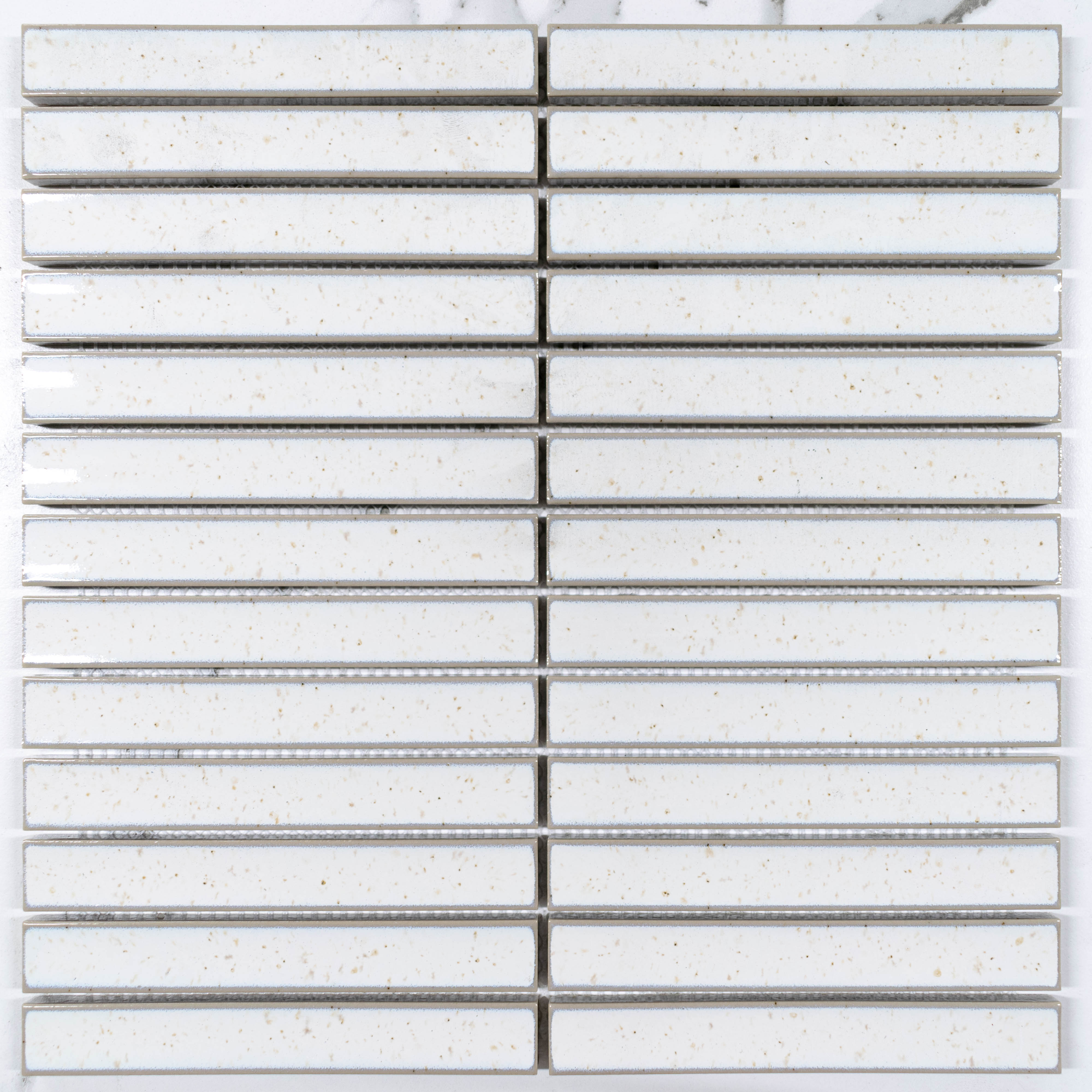 Premium 20x145mm Glossy Bamboo Cream Kit Kat Tile - Perfect for Kitchen Backsplash, Bathroom Walls & Modern Interior Design