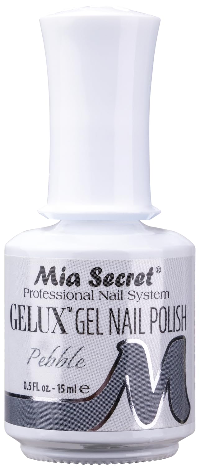 Mia Secret Gelux Soak Off Gel Nail Polish - Pebble Color, UV LED Lamp Cured Long Lasting Gel Polish for Salon & Home Manicure | Perfect for Nail Art, French Tips & Everyday Wear