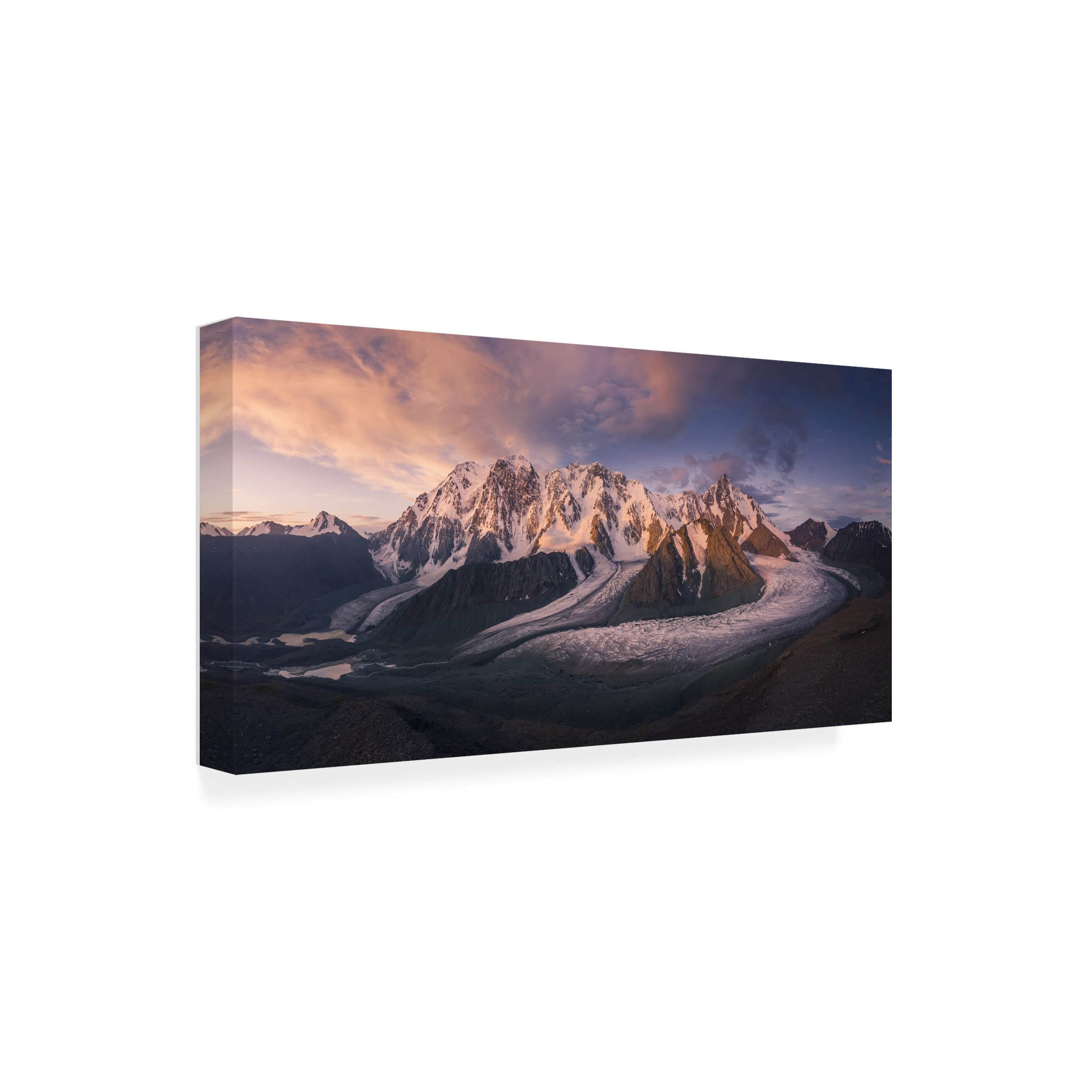 Trademark Fine Art 'Mount Bogda' Landscape Canvas Wall Art by Qiye - Perfect for Living Room, Bedroom & Office Decor