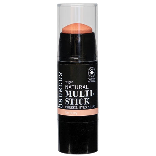 Benecos Multi Stick - Be Rosey | Natural Vegan Lip & Cheek Tint for Everyday Makeup | Perfect for On-the-Go Touch Ups & Natural Looks