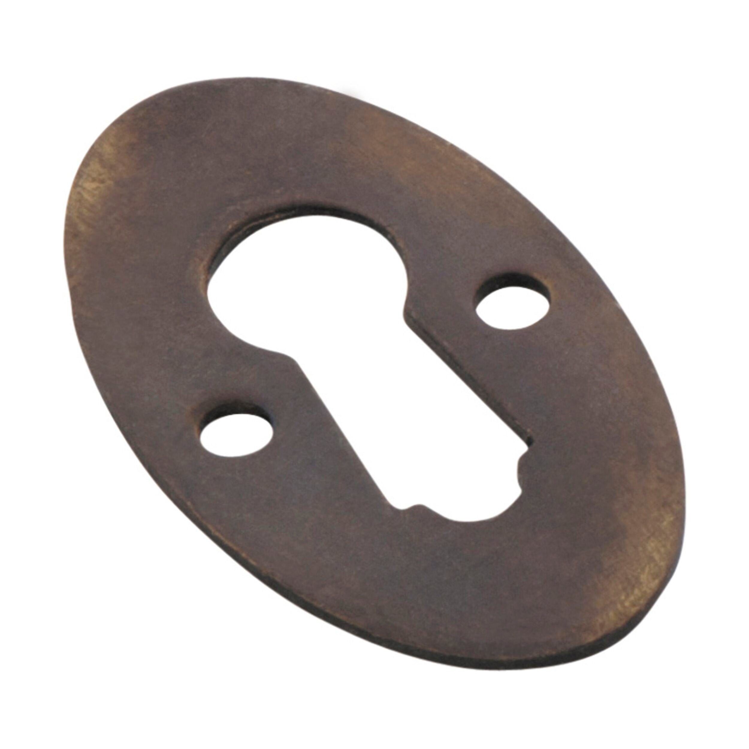 3812 Oval Antique Brass Cupboard Escutcheon - 28mm x 16mm - Vintage Cabinet Hardware for Kitchen & Bathroom Renovation