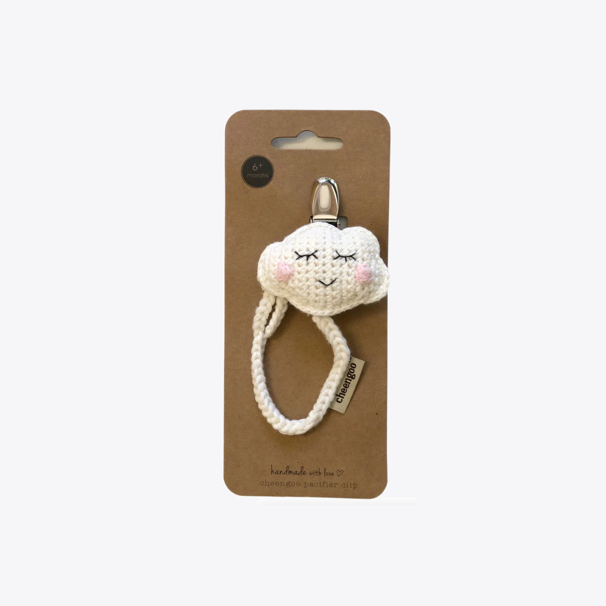 Baby Pacifier Clip with Silicone Holder - Secure & Stylish Pacifier Leash for Infants - Perfect for Strollers, Car Seats & Diaper Bags (Cloud Design)