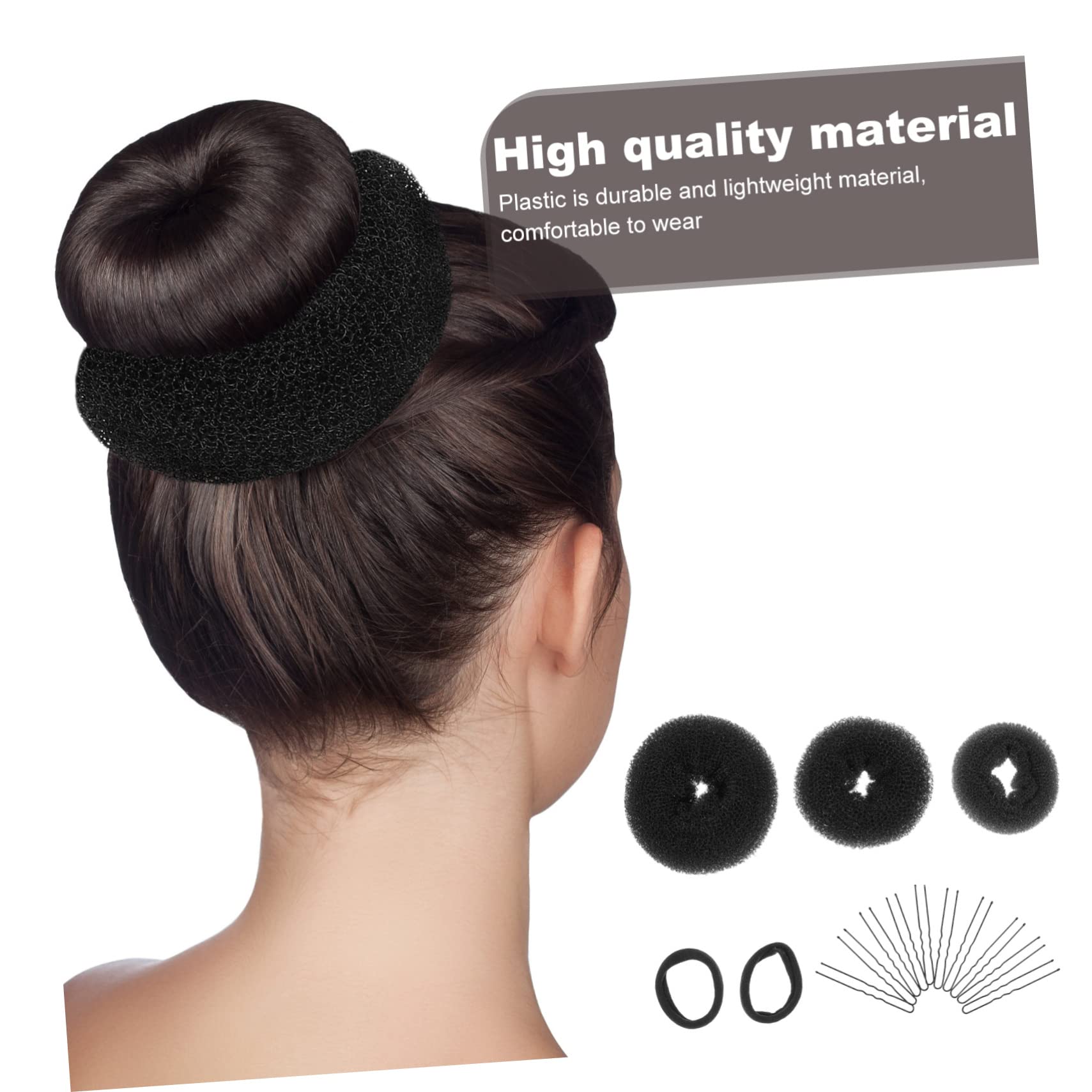 Mikinona 2 Pack U-Shaped Hair Pins & Donut Bun Makers for Women - Messy Bun Styling Set with Hair Accessories Kit - Perfect for Everyday Wear, Parties & Special Occasions