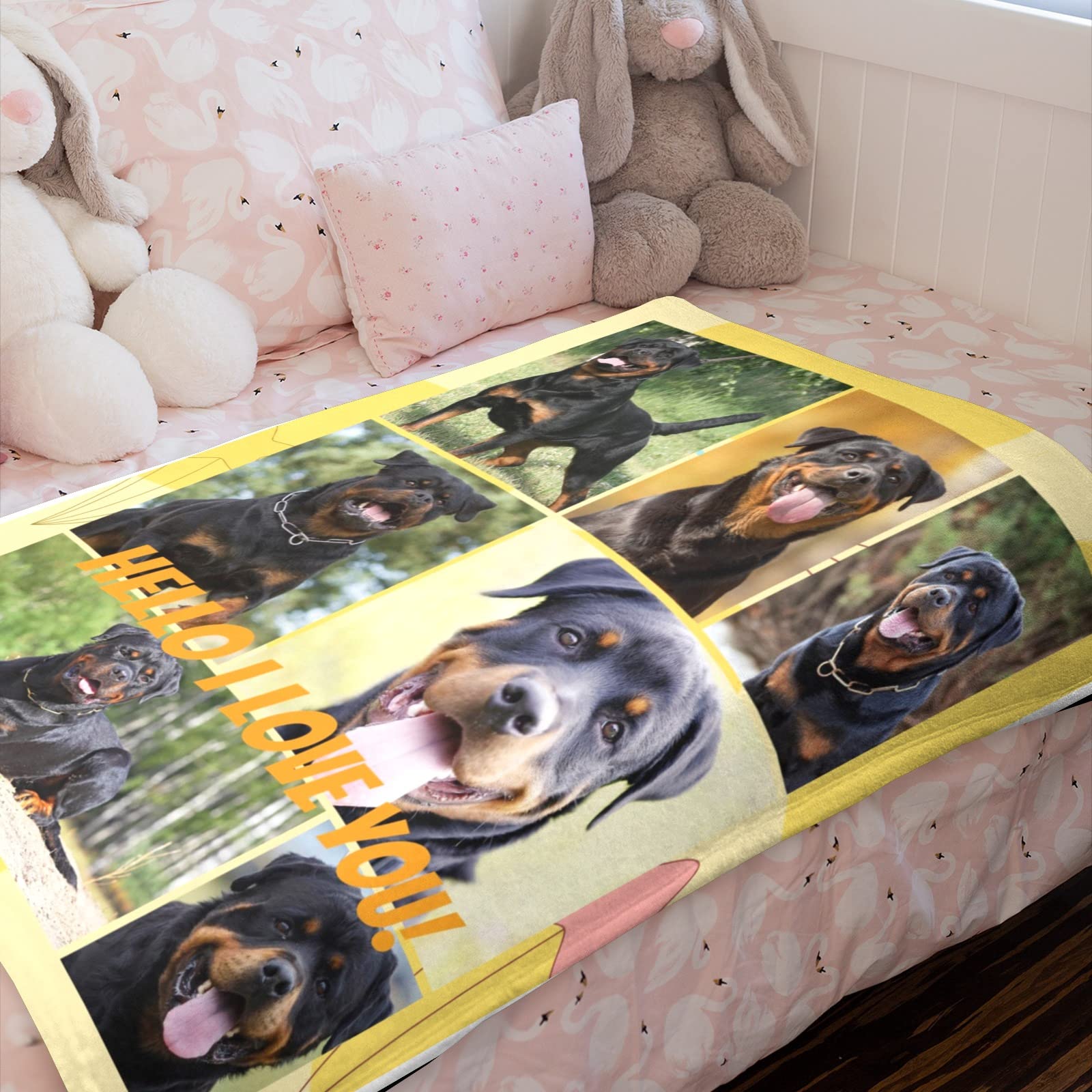 Personalized Photo Blanket - Custom Fleece Throw with 7 Photo Collage for Pets, Kids & Family | Perfect Birthday, Wedding & Anniversary Gift | Cozy Sofa, Bed & Living Room Blanket for Home Decor