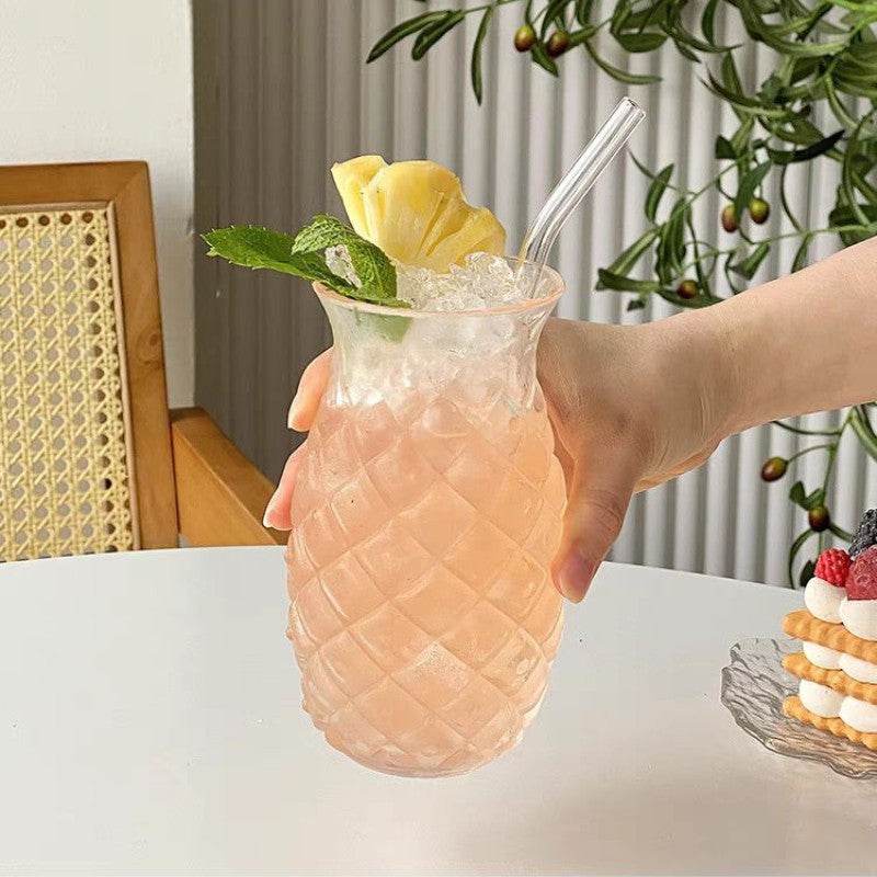 Tropical Twist Glass - Elegant Handmade Drinking Glass for Cocktails, Juice & Iced Tea - Perfect for Beach Parties, Summer BBQs & Home Bar Decor