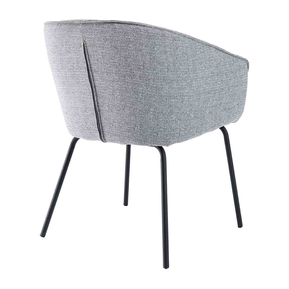 Halo Fabric Dining Arm Chair - Modern Upholstered Side Chair for Kitchen, Dining Room & Office - Comfortable & Stylish Seating Solution