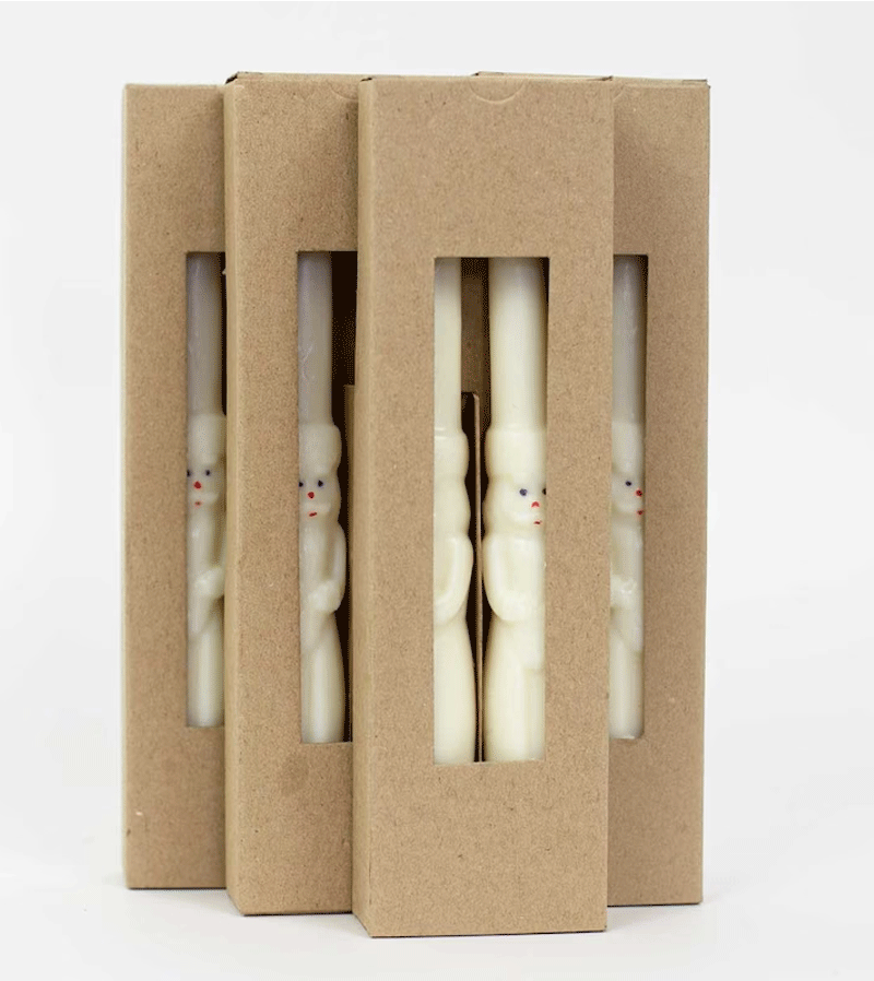 Pack of 2 Handmade Santa Claus Christmas Candles - Holiday Home Decor, Gift for Christmas, Birthday & Winter Celebrations - Perfect for Fireplace Mantel, Dining Table Centerpiece & Holiday Party Decorations