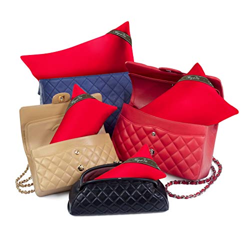 Bag-a-Vie Luxury Purse Pillow Shaper Insert for Handbags - 4 Pack Organizer for Designer Bags | Perfect for Storage, Display & Travel