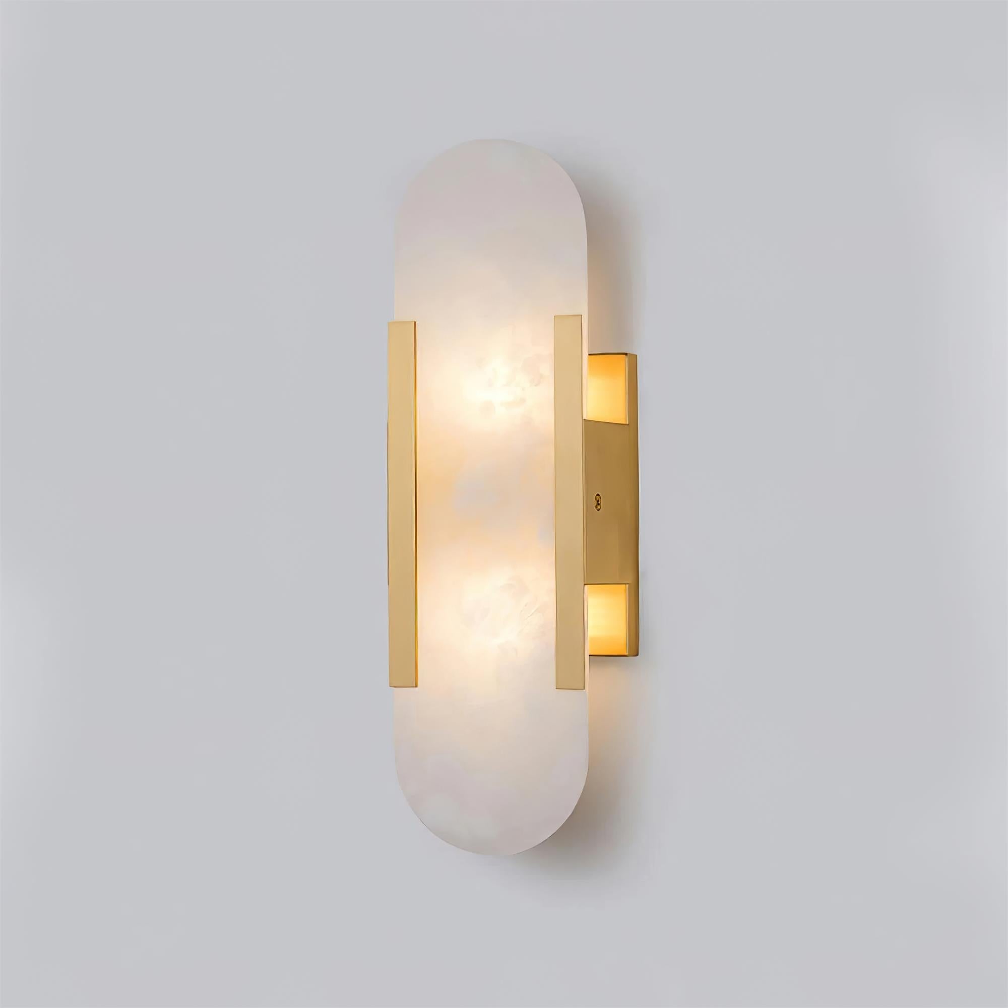 Melange Elongated Alabaster Wall Lamp - Modern Minimalist Sconce Lighting for Bedroom, Living Room & Hallway