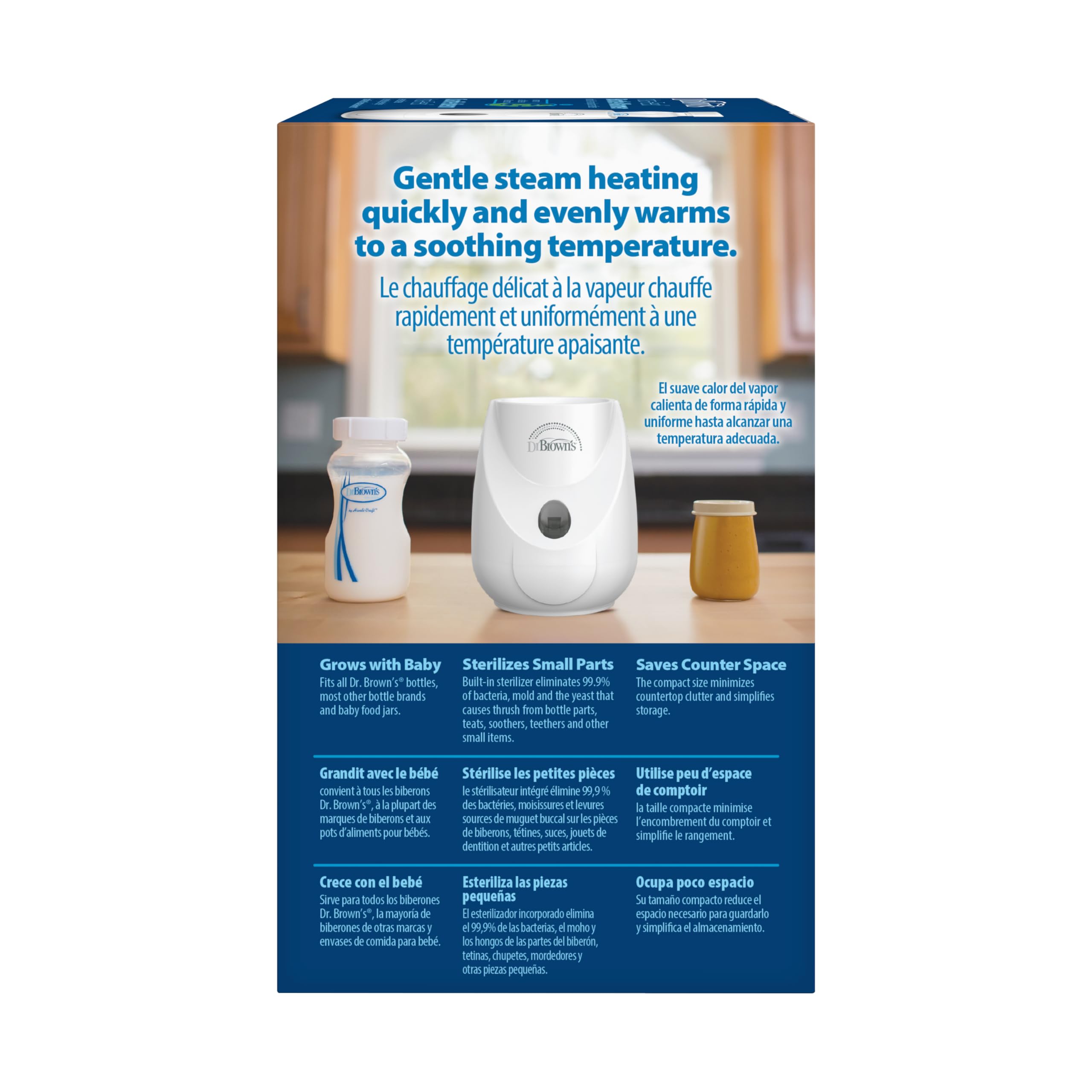 Dr. Brown's Insta-Feed Baby Bottle Warmer & Sterilizer - Fast Heating for Bottles & Food Jars - Perfect for Night Feedings & Travel - BPA-Free Baby Essentials