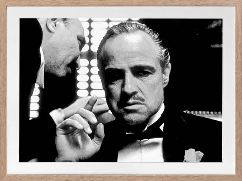 Don Corleone Framed Art Print - Classic Godfather Movie Poster - Perfect for Home Theater, Office Decor & Mafia Film Fan Gifts