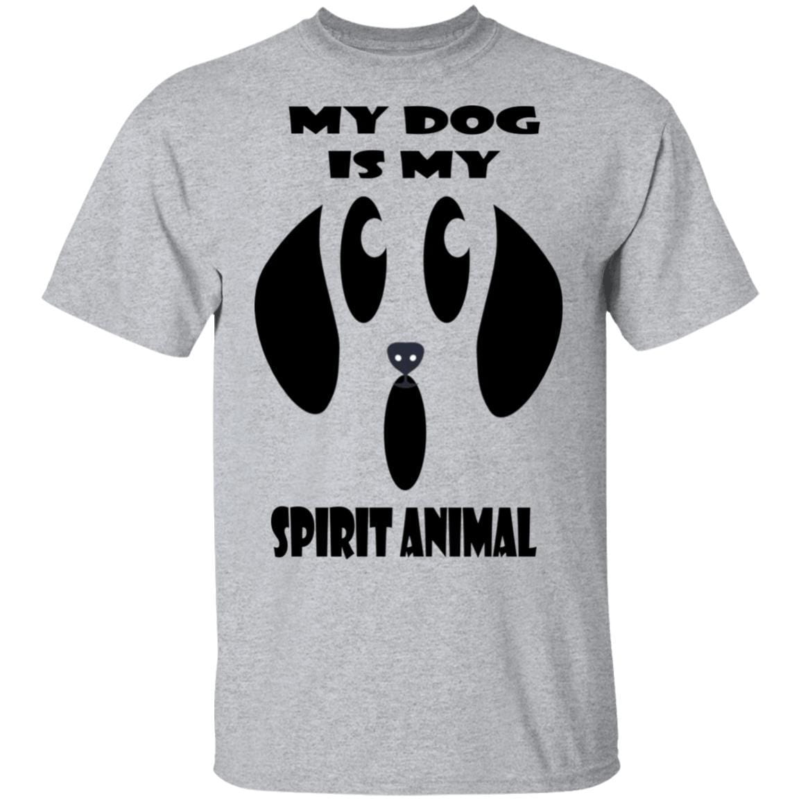 My Dog Is My Spirit Animal Halloween T-Shirt - Funny Pet Lover Cotton Tee for Women & Men - Perfect for Halloween Costumes & Dog Owner Gifts