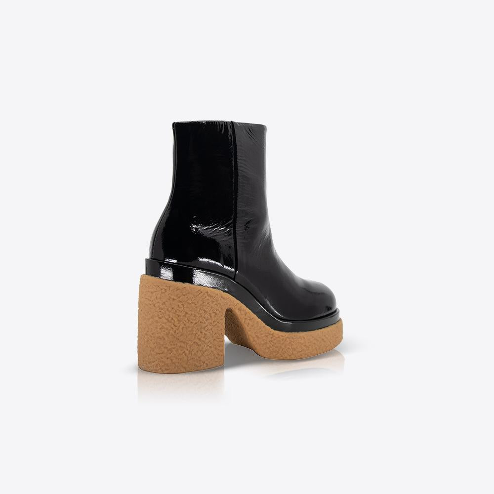 Altura Women's Ankle Boots - Patent Leather Chelsea Boots Black - Stylish & Comfortable for Work, Date Night & Fall Fashion