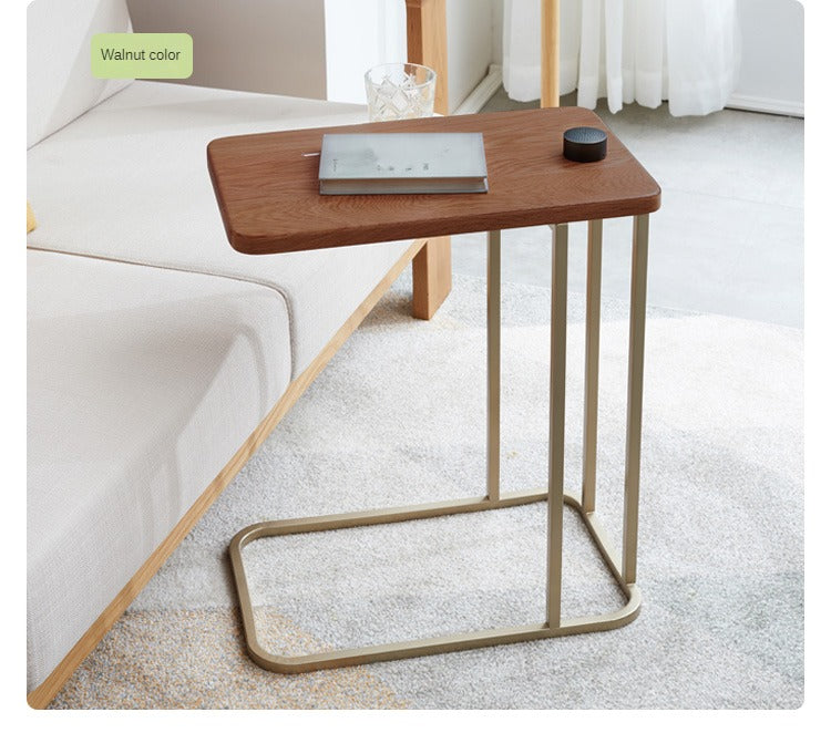 Solid Oak Wood Side Table - Rustic End Table for Living Room, Bedroom, or Patio - Handcrafted Wooden Nightstand with Sturdy Construction