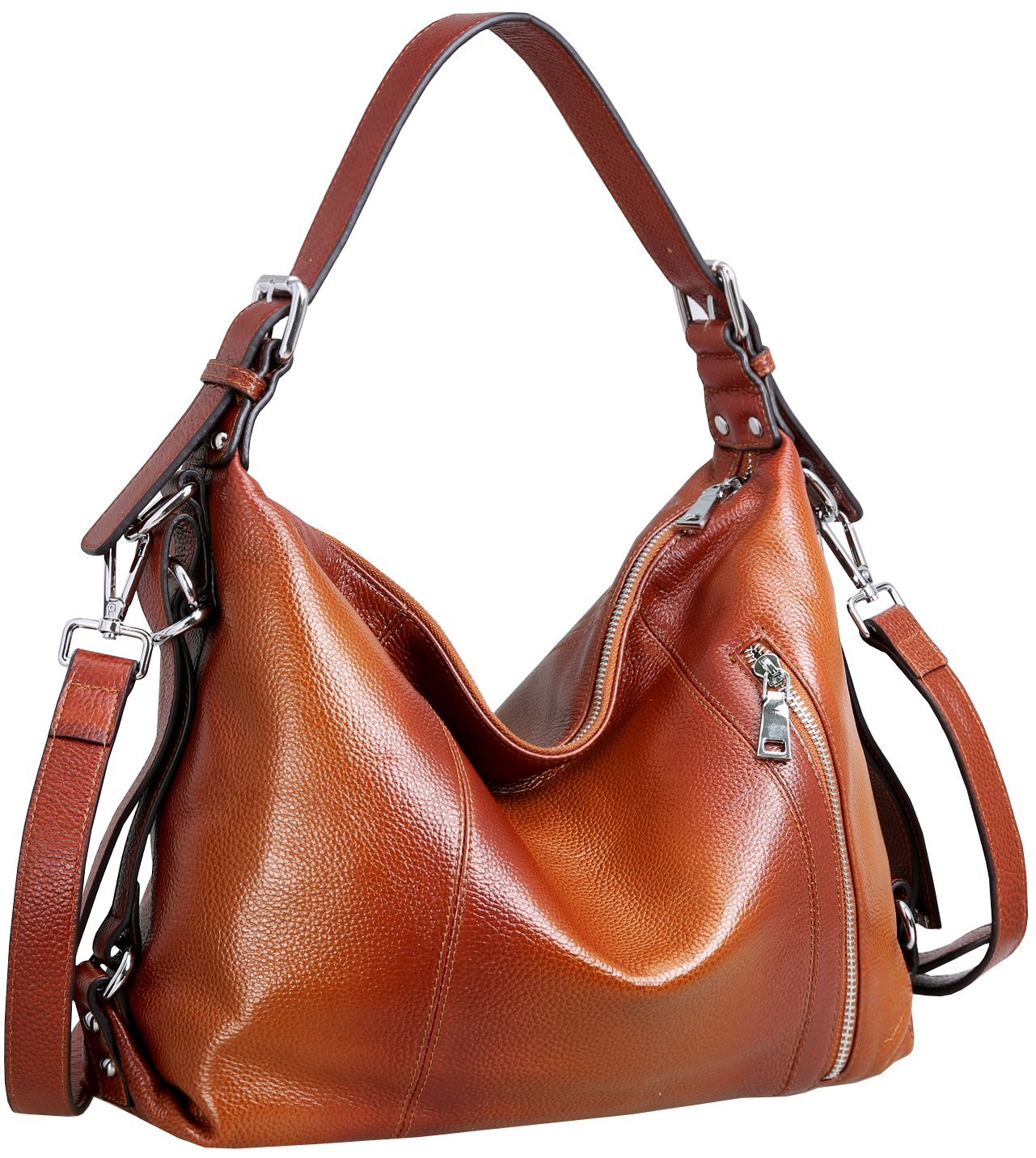 HESHE Genuine Leather Handbags for Women - Tote, Shoulder Bag, Satchel, Top Handle & Crossbody Purse - Soft Leather Designer Bags for Work, Travel & Everyday Use