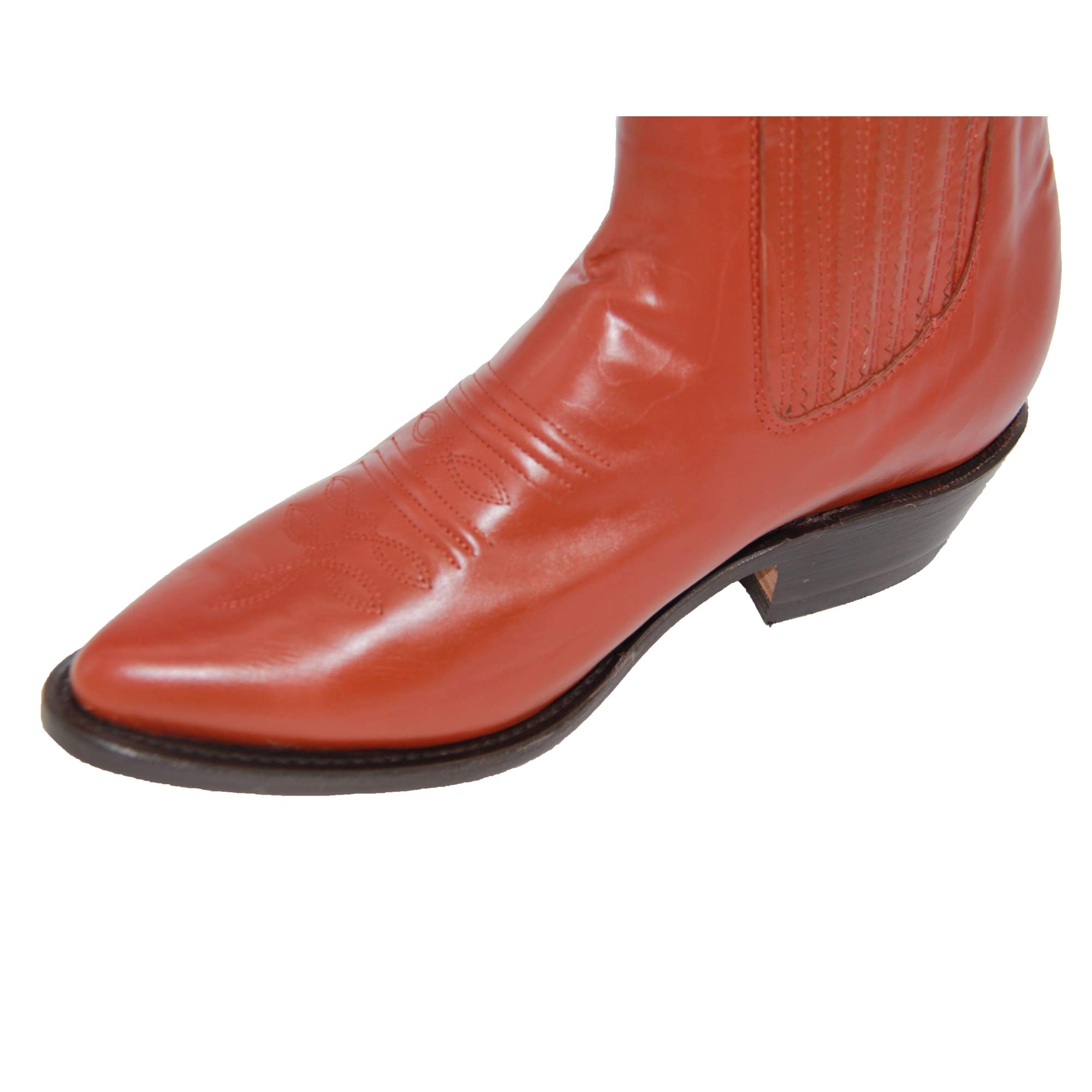 **Men's Genuine Leather Western Cowboy Boots - Short Ankle Charro Botin for Rodeo, Country Dance & Casual Wear**
