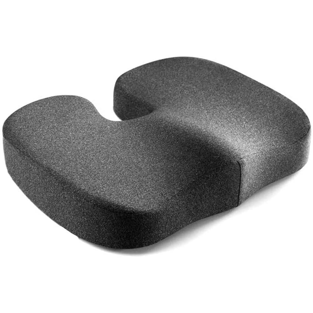 Memory Foam Coccyx Seat Cushion for Back Support & Tailbone Relief - Ergonomic Desk Chair Cushion for Home Office, Car & Travel - Comfortable Work & Gaming Chair Accessory