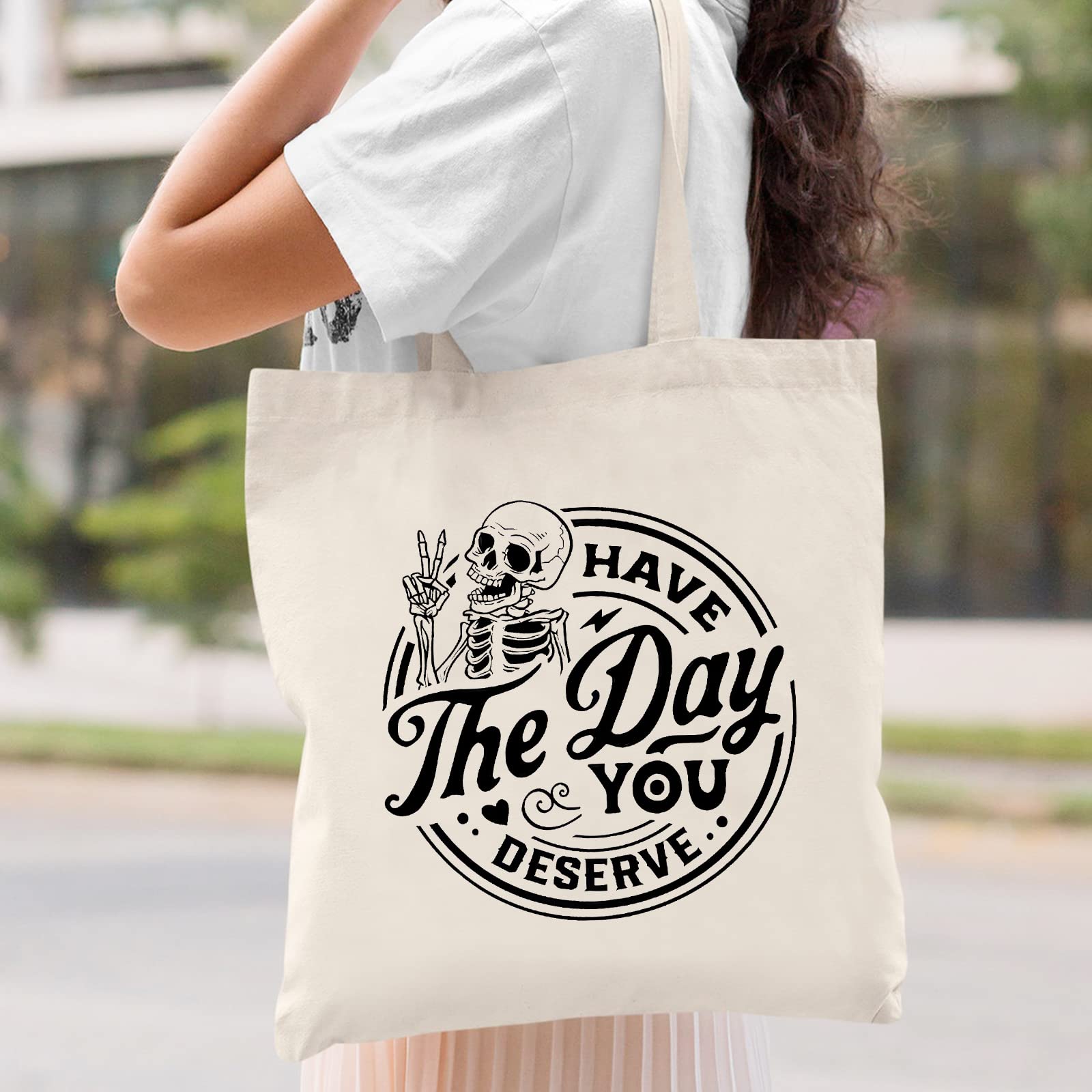 Stylish Canvas Tote Bag for Women - Eco-Friendly Reusable Grocery & Beach Shopping Bag - Perfect for Daily Use, Grocery Shopping & Beach Outings