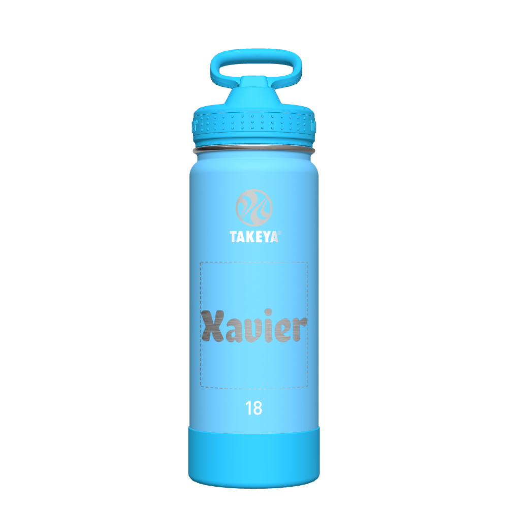 Glow in The Dark Water Bottle with Straw Lid - Customized Kids Sports Bottle for School, Hiking & Outdoor Activities