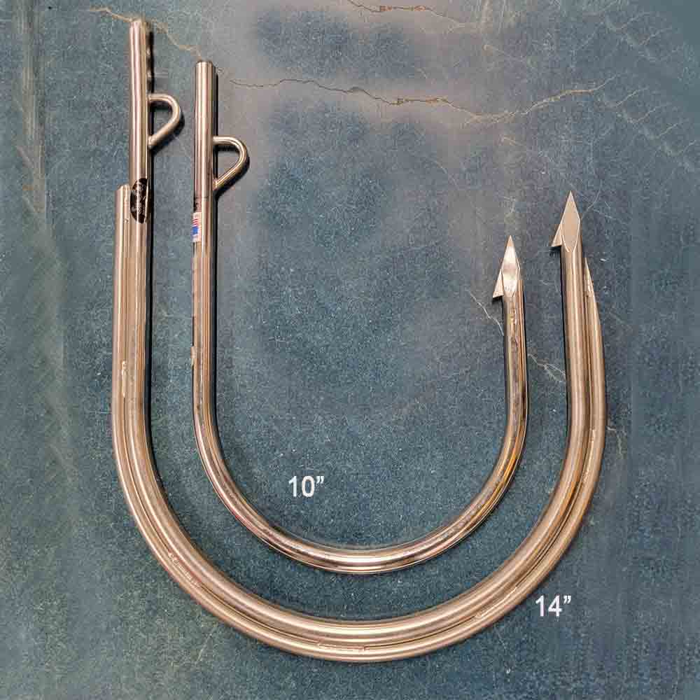 So Lo Stainless Steel 14 Flying Gaff Hook - Heavy Duty Fishing Hook for Saltwater & Freshwater - Perfect for Big Game Fishing, Tuna, Marlin & Shark Fishing