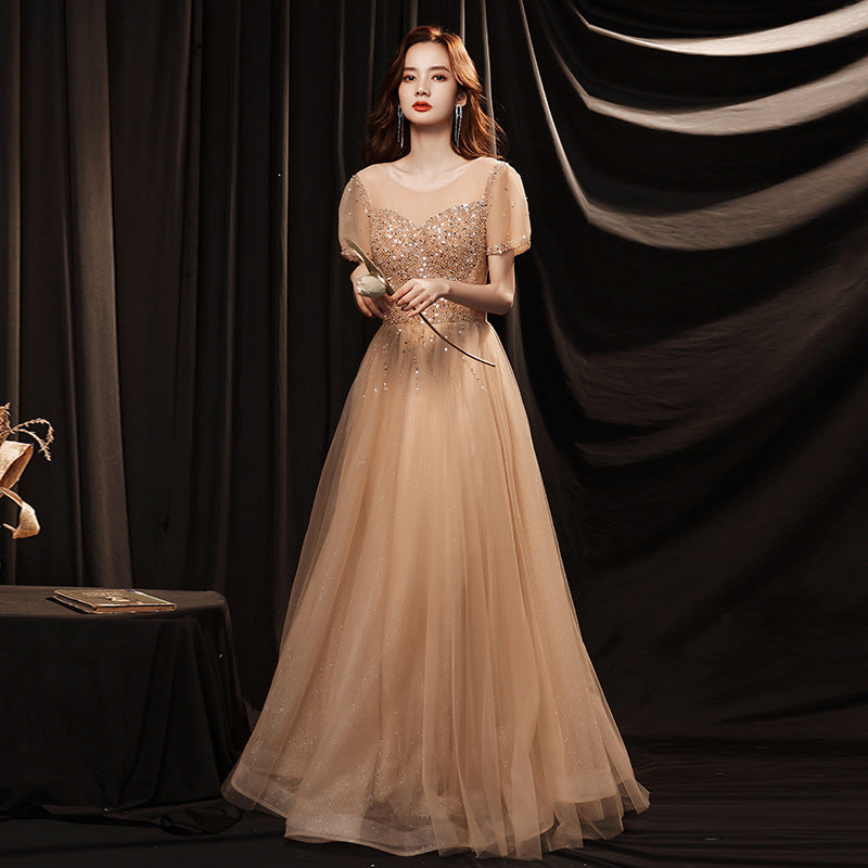 Elegant A-Line Sequins Long Prom Dress - Shiny Formal Evening Gown for Homecoming, Ball & Special Occasions | Style 522
