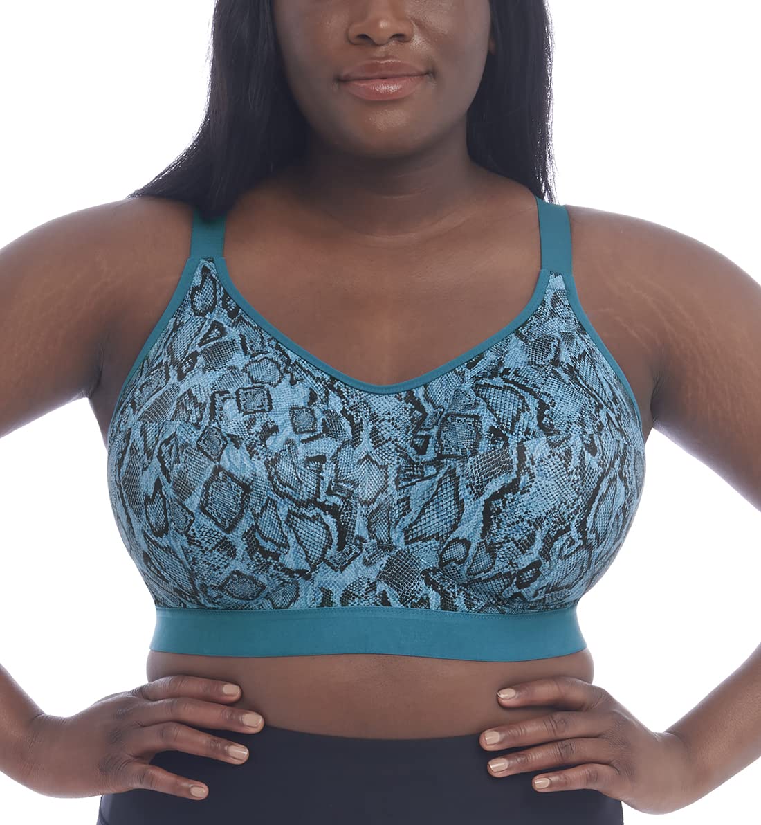 GODDESS Women's Plus Size Non-Wired Comfort Sports Bra - Wireless Support for Yoga, Gym & Active Lifestyle