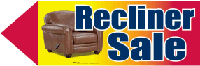 Spinner Sign - Recliner Sale: Mix & Match (Minimum 3) - Perfect for Furniture Stores, Home Decor & Retail Displays