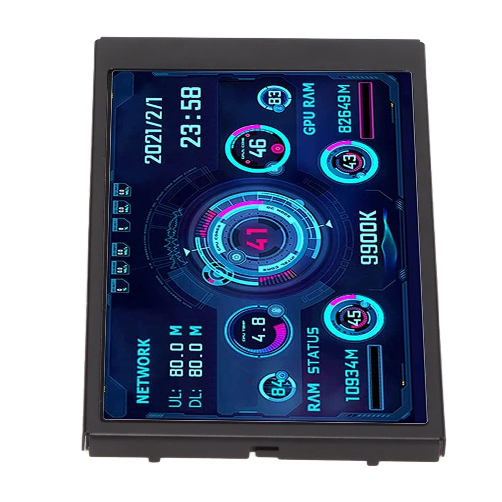 Sorandy 3.5 Inch USB IPS Mini PC Monitor - AIDA64 CPU Temperature Display Panel with Real-Time Data Visualization for Gaming PC, Workstation & Home Office Setup
