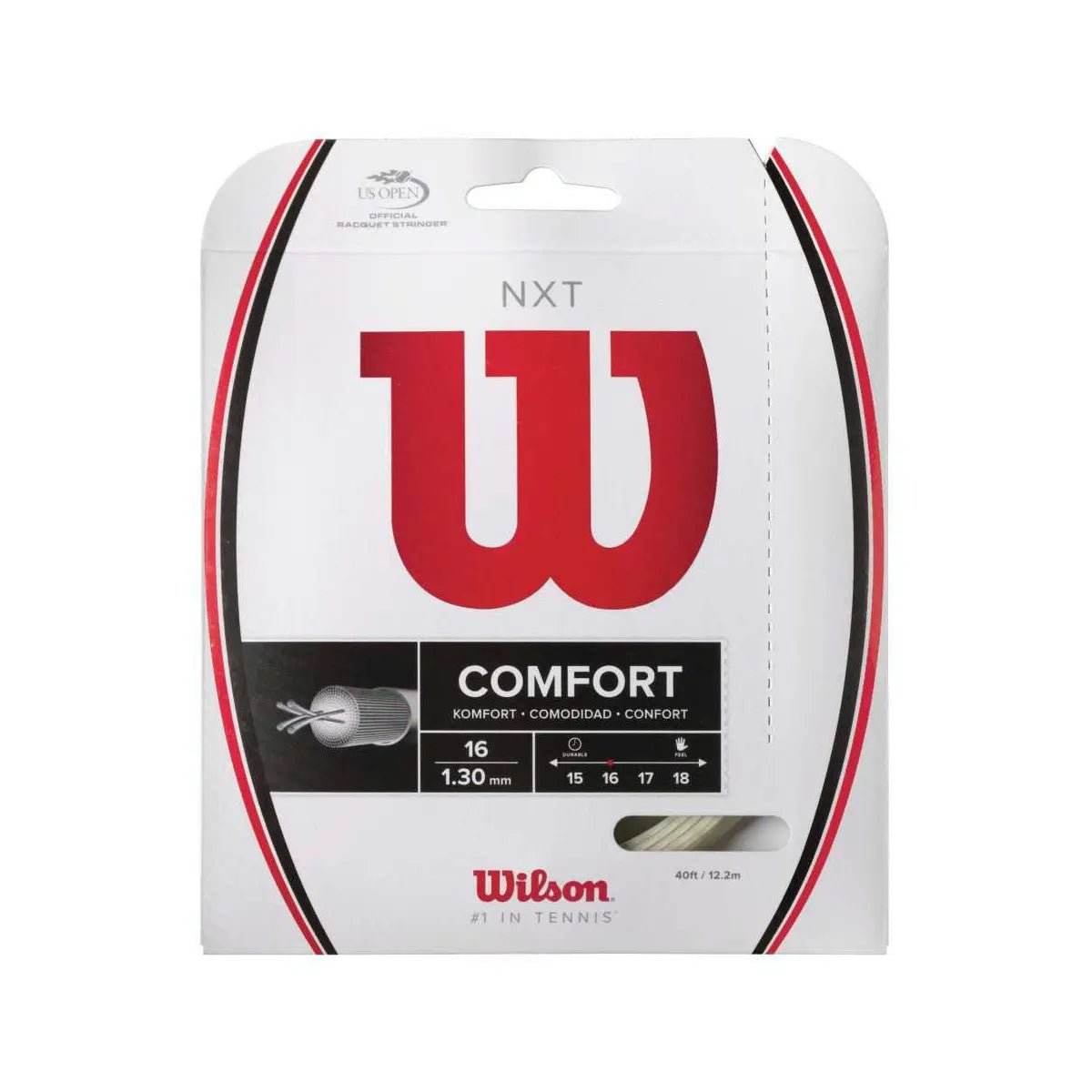 Wilson NXT 16 Tennis String Set - Premium Synthetic Gut Strings for Enhanced Power & Comfort | Perfect for Recreational & Competitive Players on Hard Courts & Clay Courts