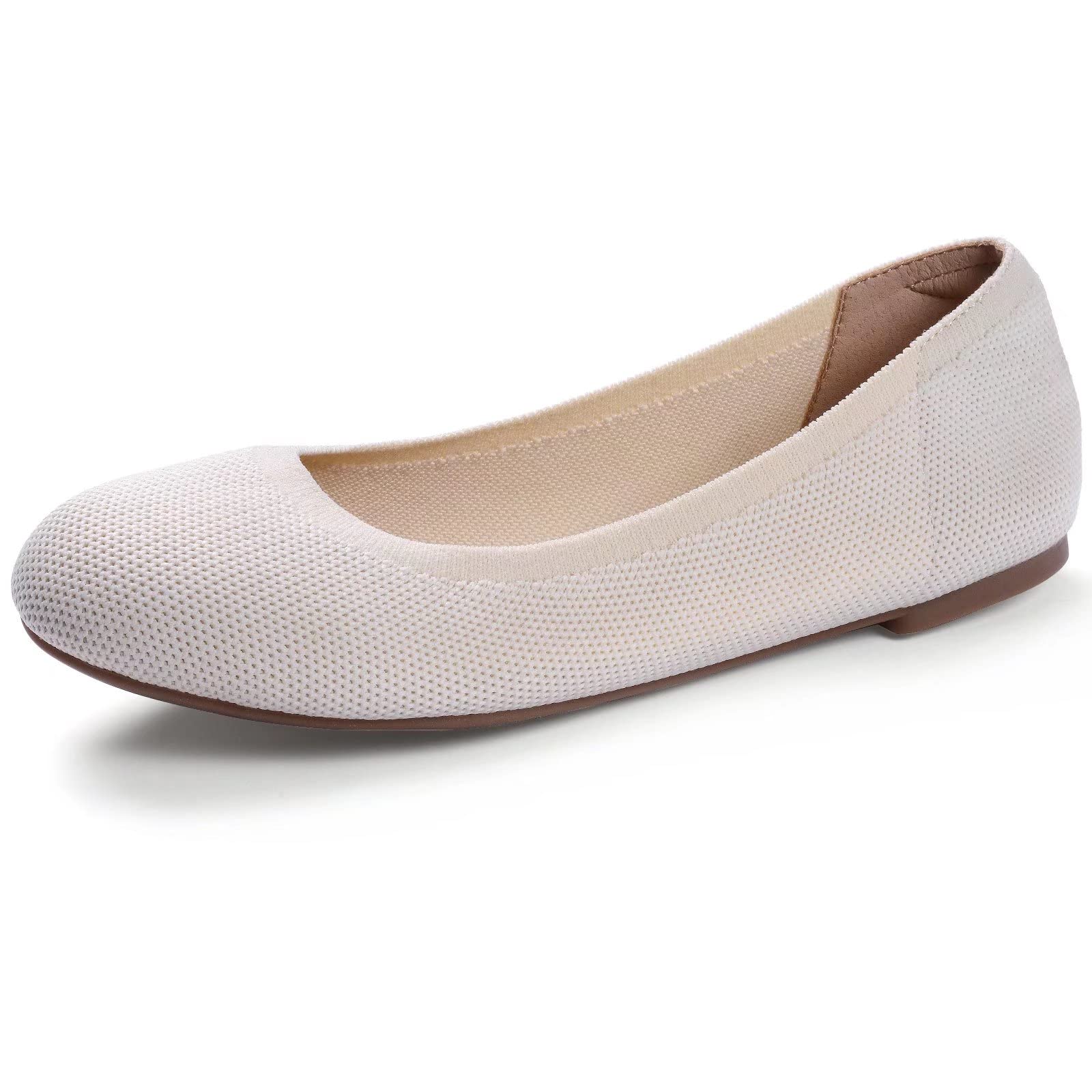 KOLILI Women's Knit Ballet Flats - Comfortable Slip-On Casual Shoes for Women | Perfect for Work, Walking & Dress Outfits