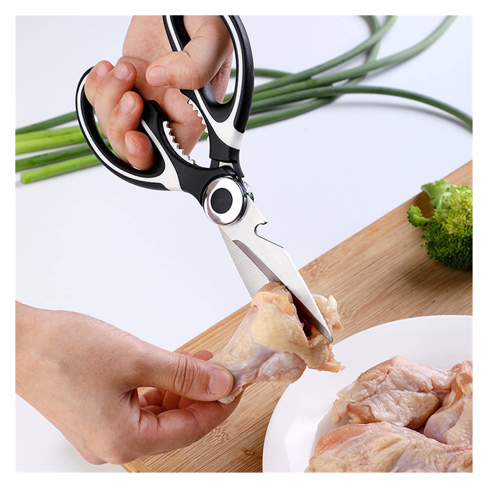 Premium Kitchen Shears - Ultra Sharp Stainless Steel Scissors for Cooking, Cutting Herbs, Poultry, and More - Perfect for Home Chefs and Professional Kitchens
